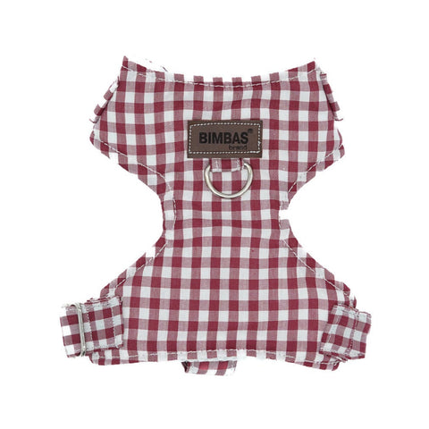 Arnés para perros Vichy granate