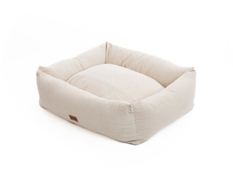 Cama para perros pana beige desenfundable