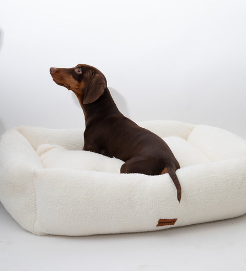 Cama para perros borreguito desenfundable