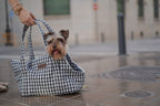Transportin para perros Vichy negro