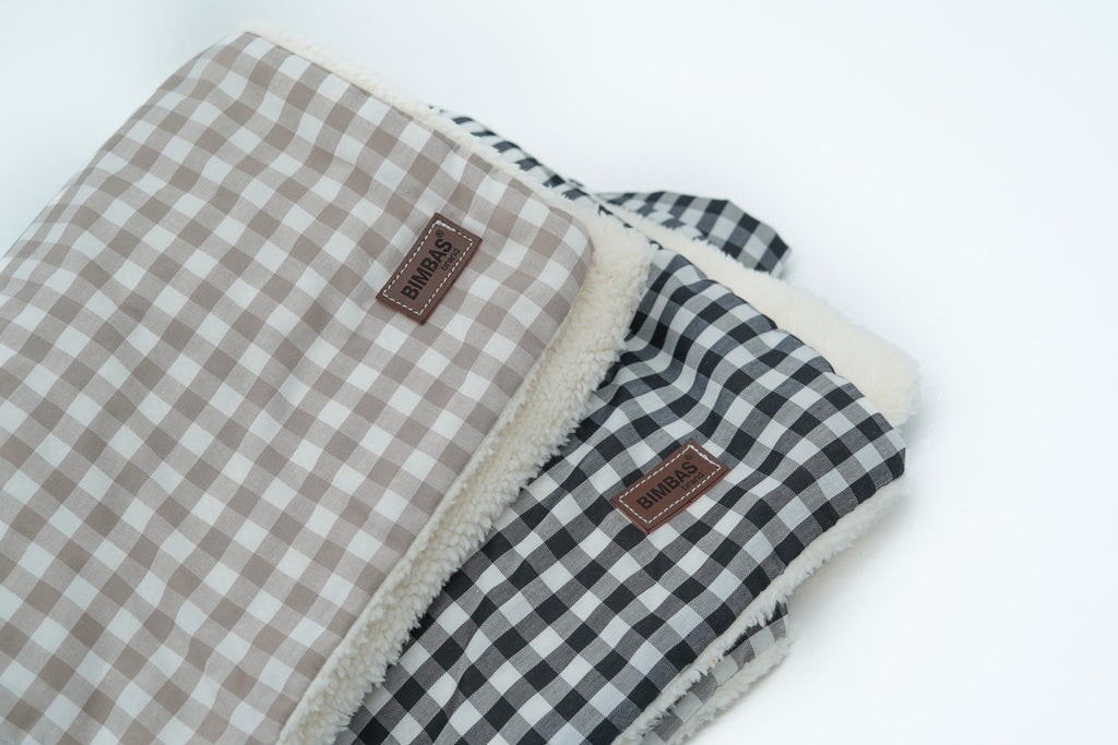 MANTA PARA PERROS VICHY BEIGE