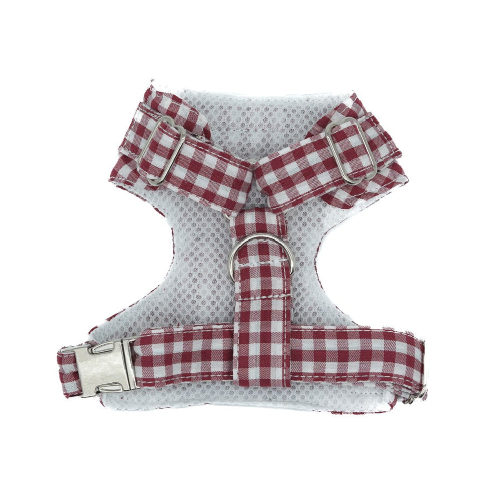 ARNÉS PARA PERROS VICHY GRANATE