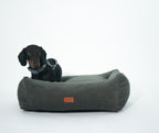 Cama para perros pana verde desenfundable