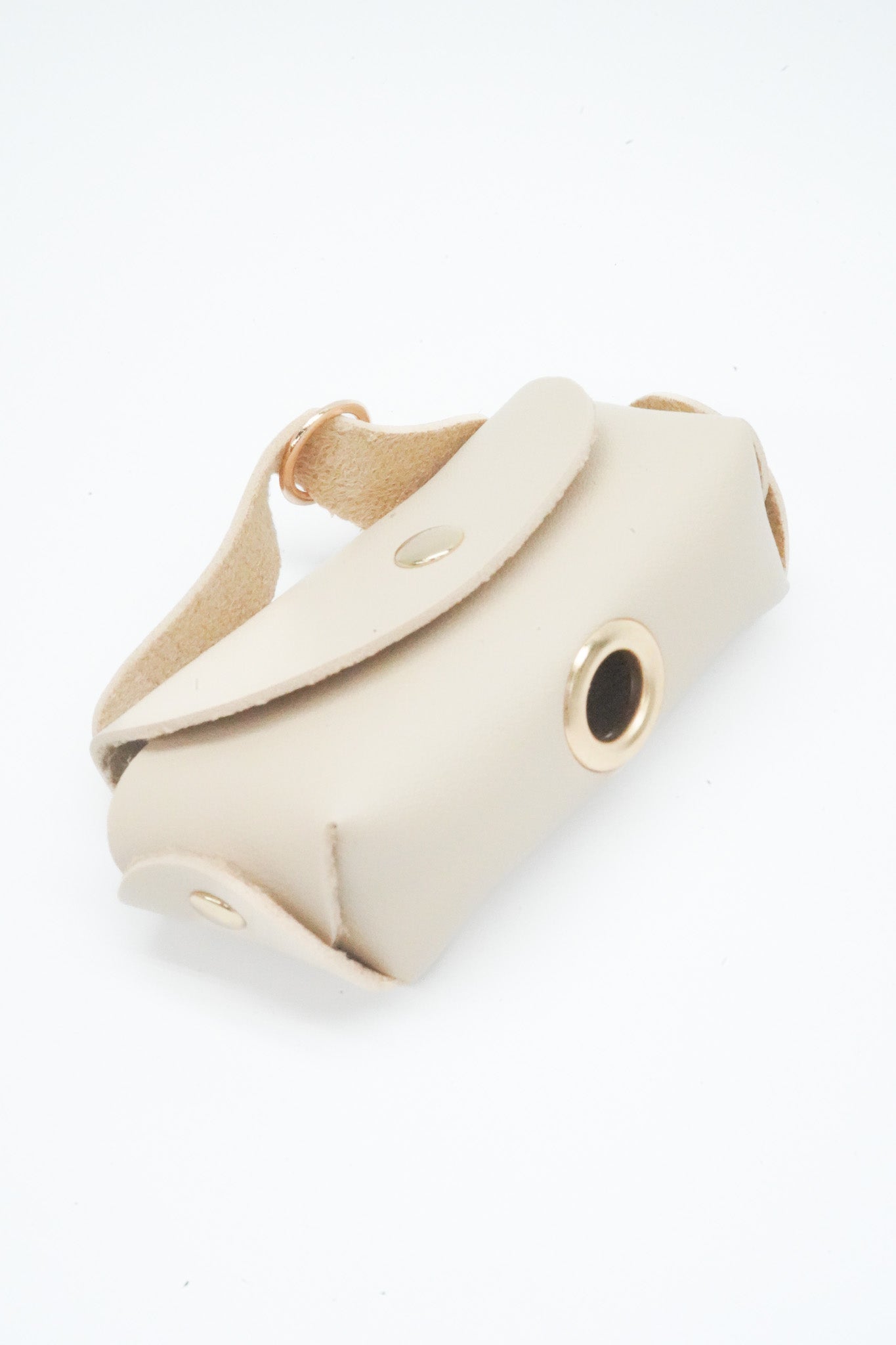 Portabolsas piel perros beige