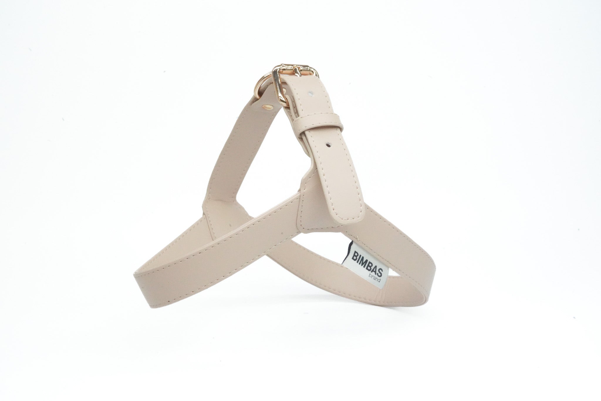 Arnés piel perros beige