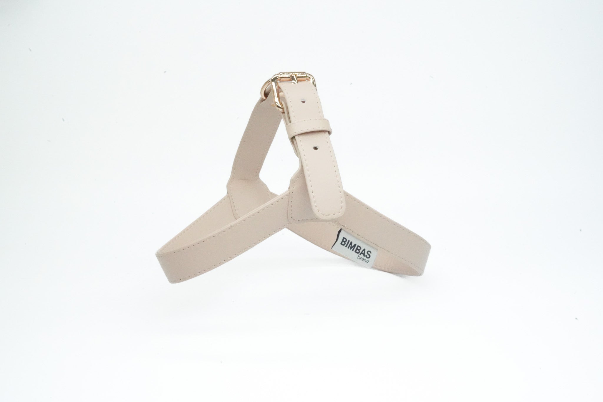 Arnés piel perros beige