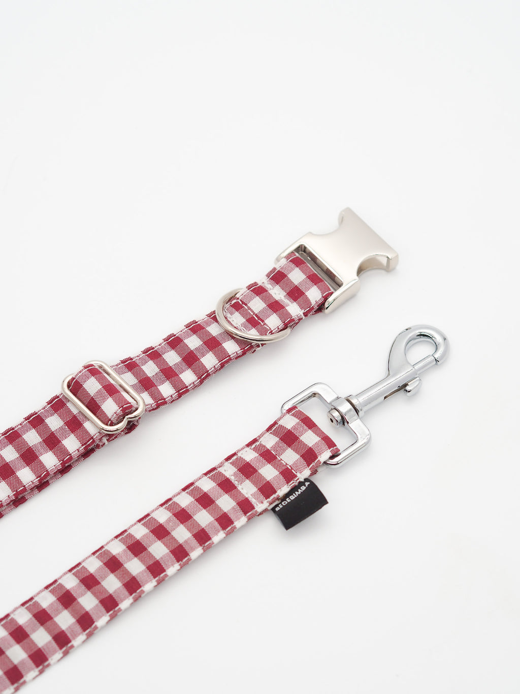 COLLAR PARA PERROS VICHY GRANATE