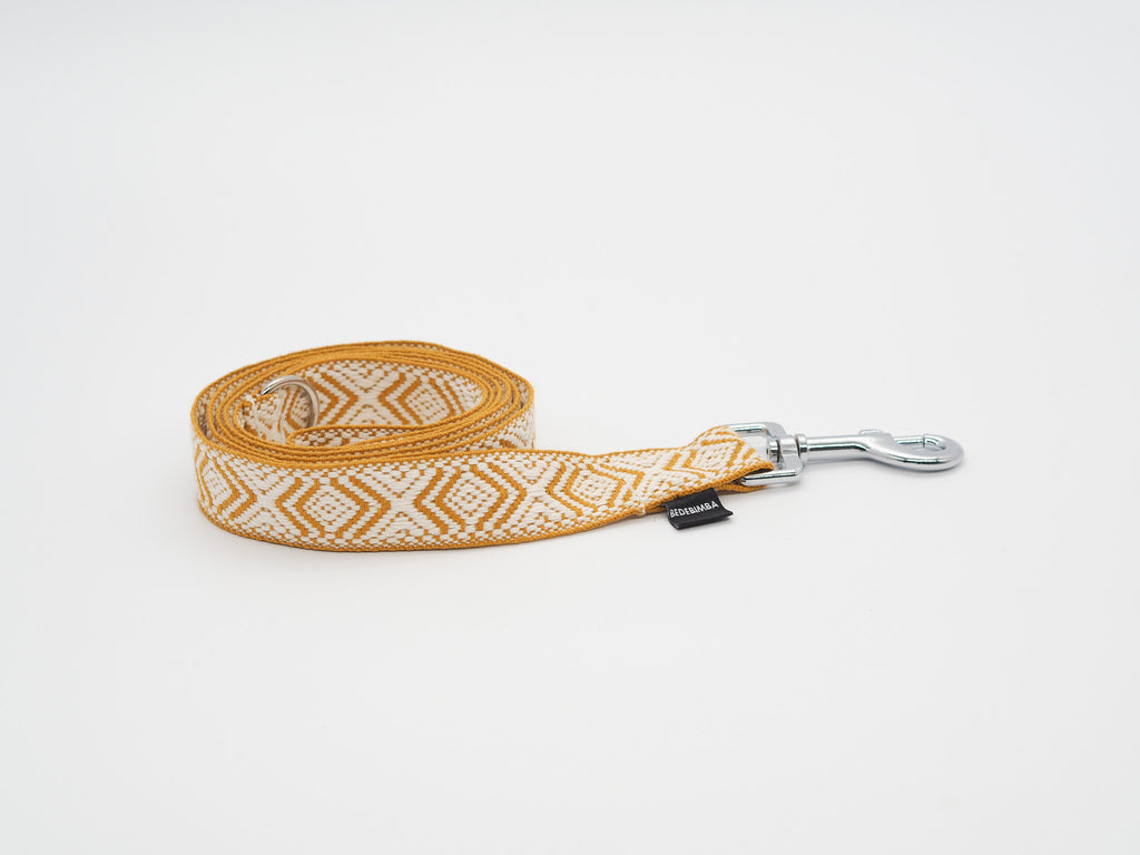 COLLAR PARA PERROS BORDADO MOSTAZA