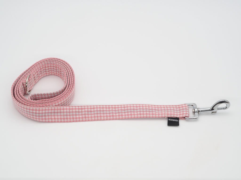 COLLAR PARA PERROS VICHY ROSA