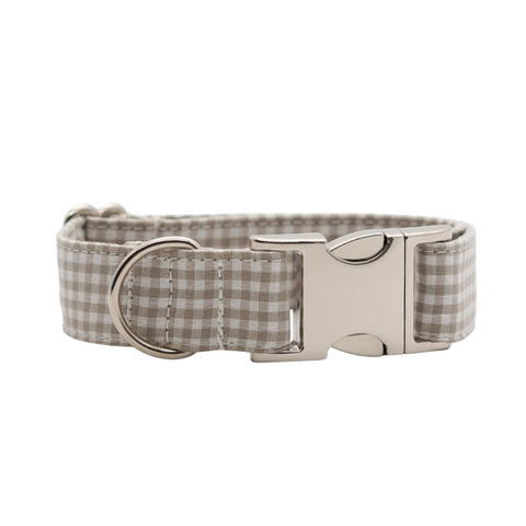 Collar para perros Vichy beige