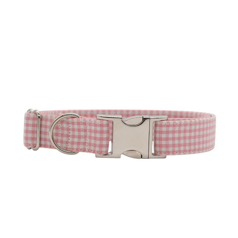 Collar para perros Vichy rosa