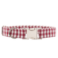 COLLAR PARA PERROS VICHY GRANATE