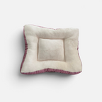 Cama para perros reversible Vichy granate