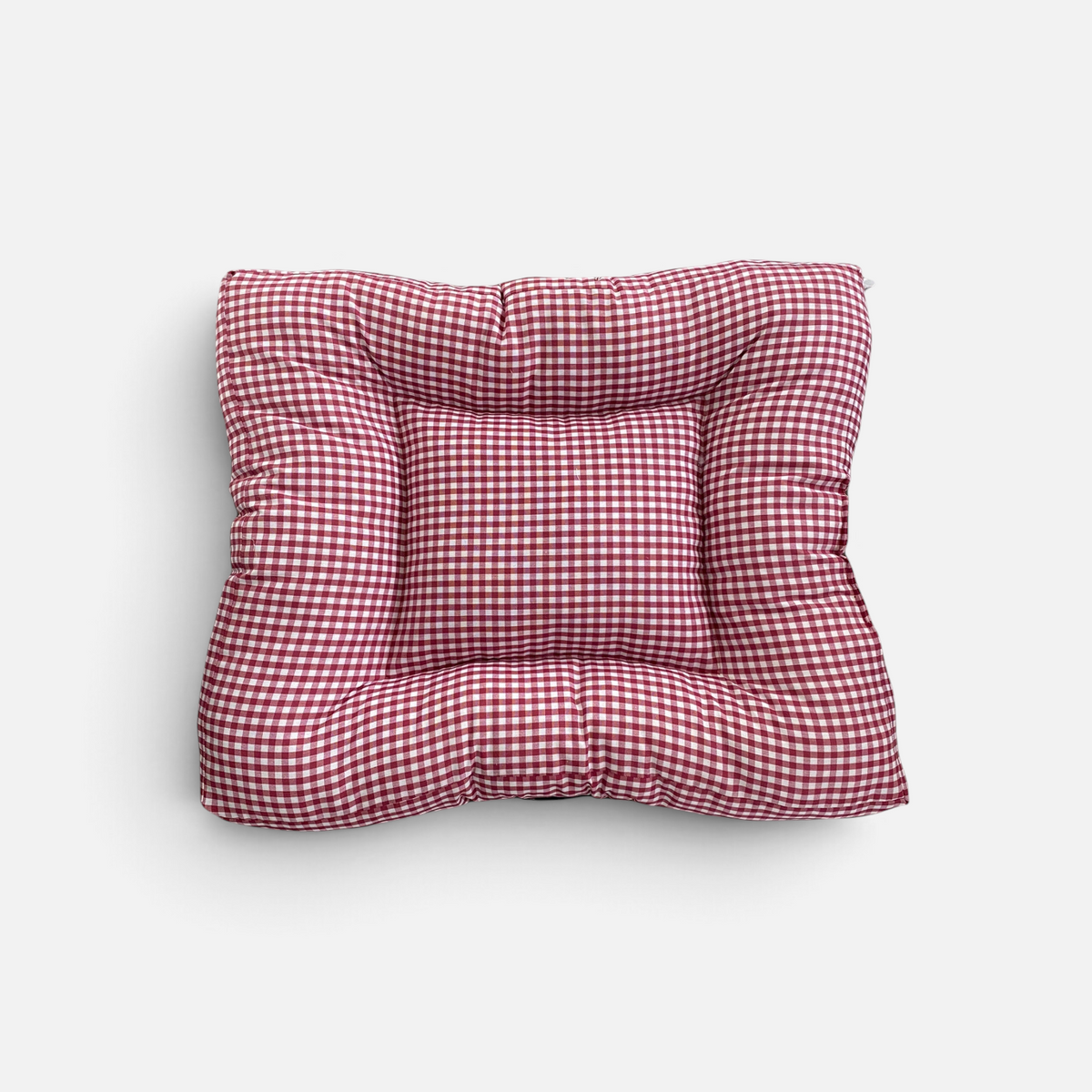 Cama para perros reversible Vichy granate