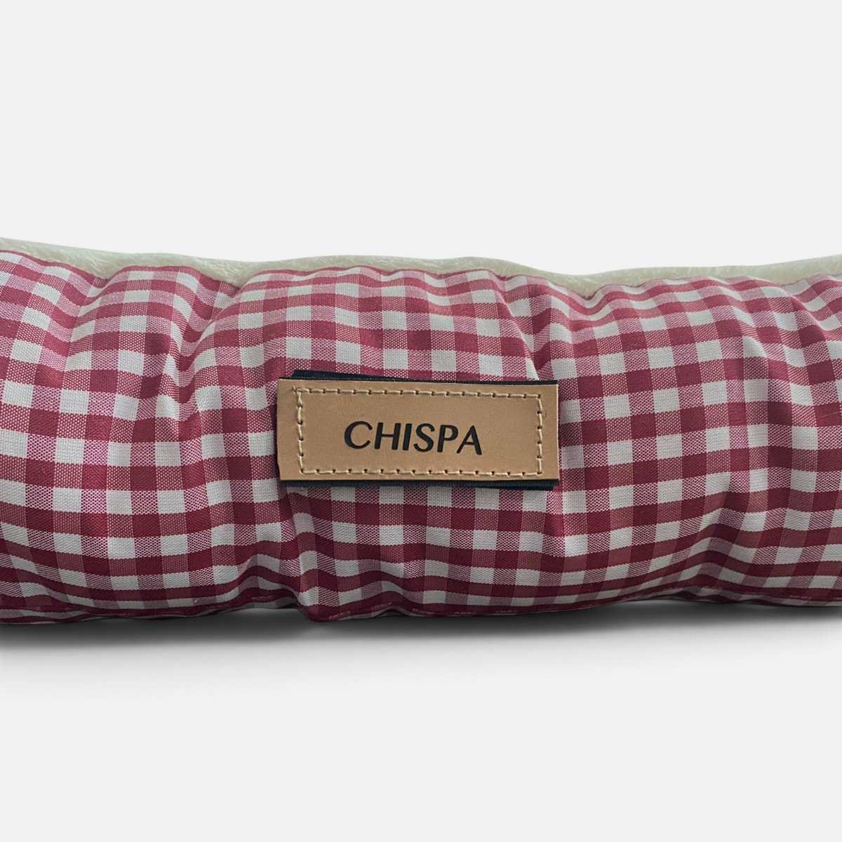 Cama para perros reversible Vichy granate