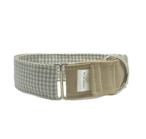 Martingale Vichy beige y polipiel